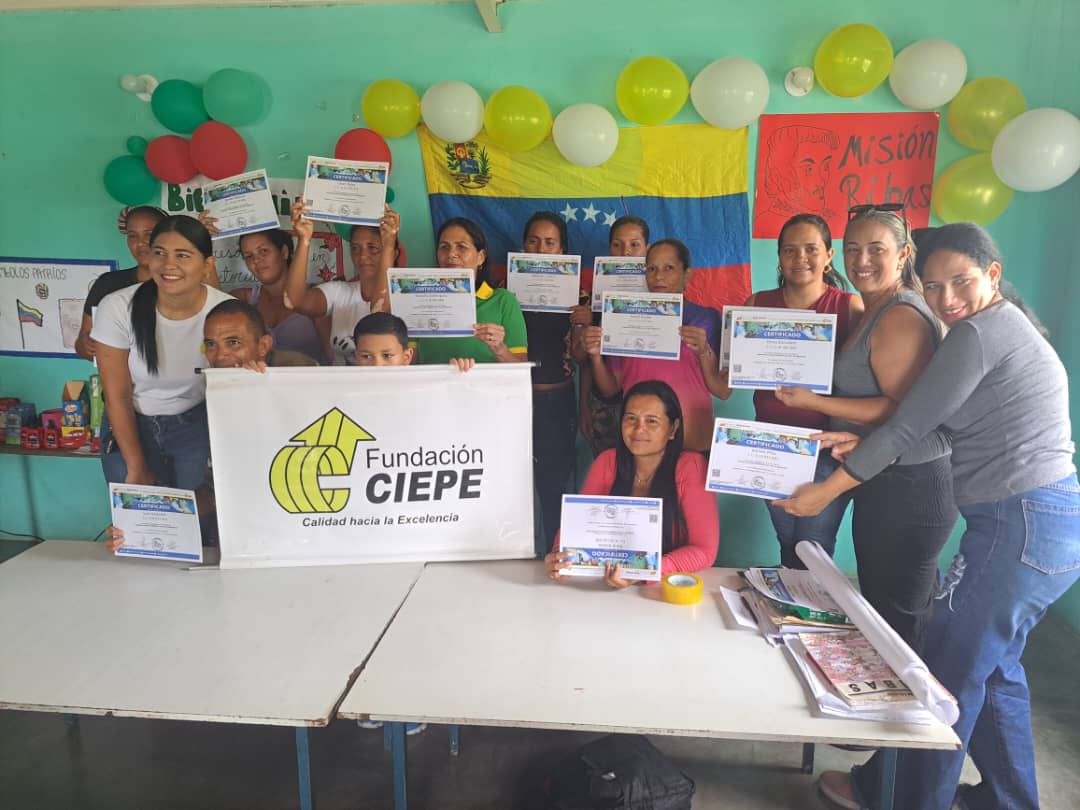 Fundación CIEPE otorga certificados de Manipulación de alimentos a comunidades de la región Yaracuyana.
